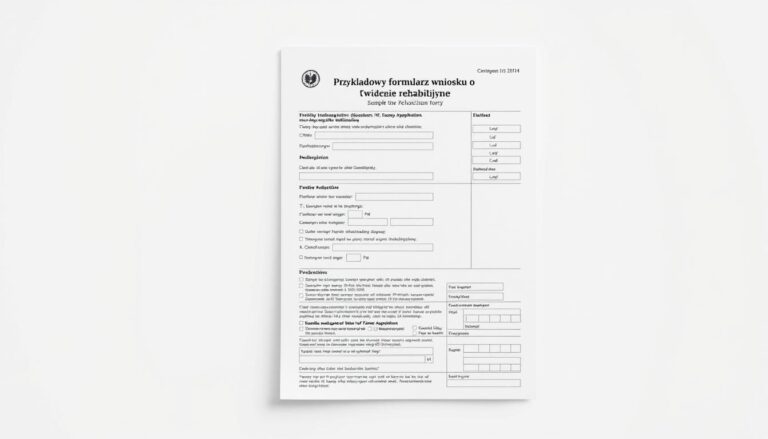 Jak wypełnić wniosek o świadczenie rehabilitacyjne – wzór