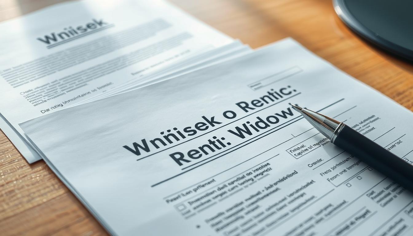 wniosek o rentę wdowią jak wypełnić